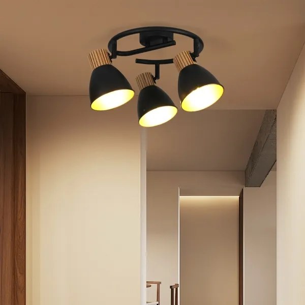 Brilagi - Spotlámpa ODENSE 3xE14/10W/230V kaucsukfa/fekete