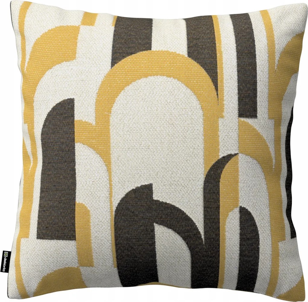 Párnahuzat 43x43 fekete-sárga