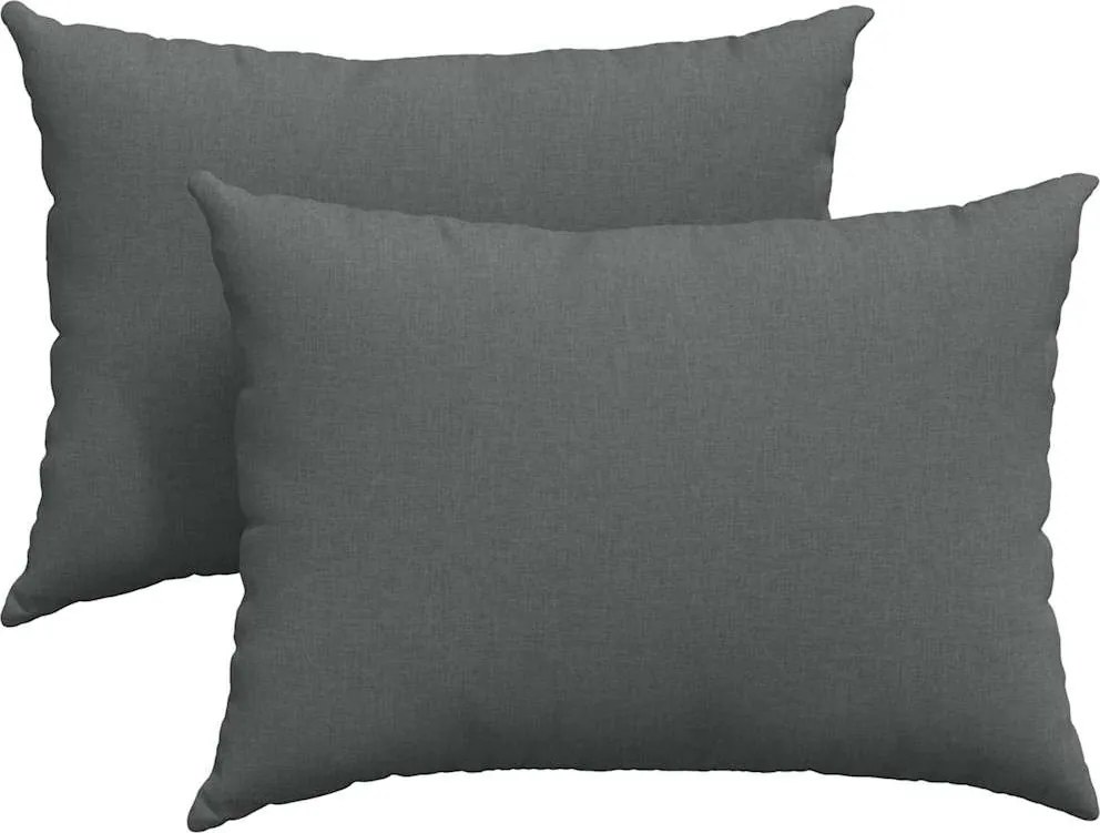 vidaXL Kanapé párnák 2 pcs Sötétszürke 70 x 50 cm szövet