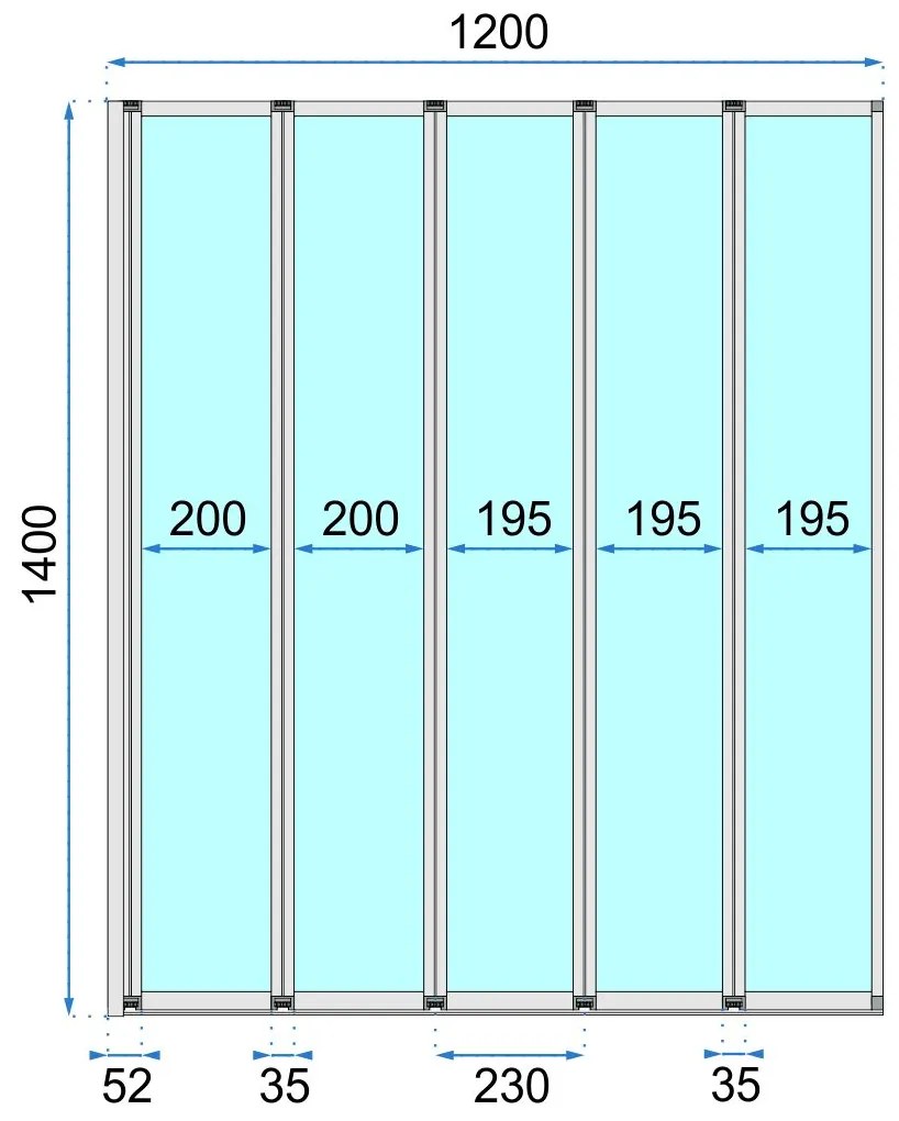 Fürdőkádparaván Rea Idea 120 cm