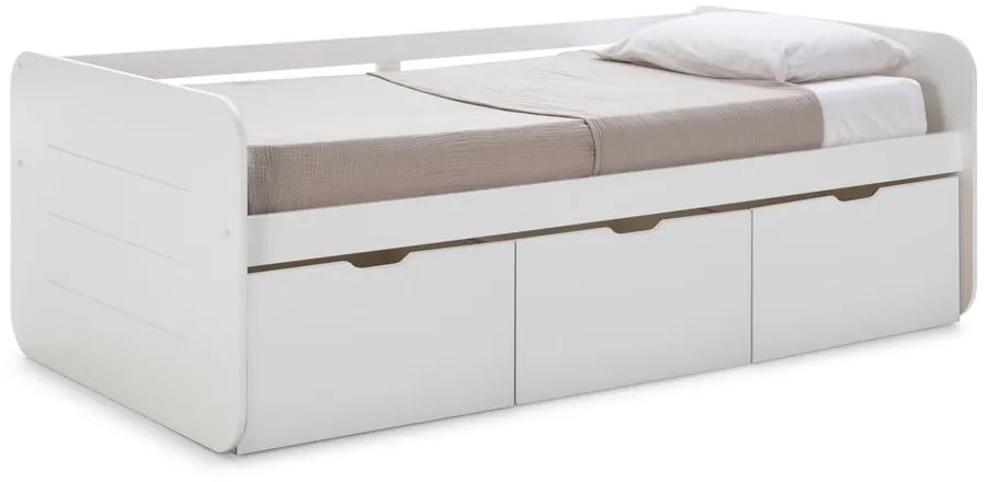Fehér gyerekágy tárolóhellyel 90x190 cm Abbott – Marckeric