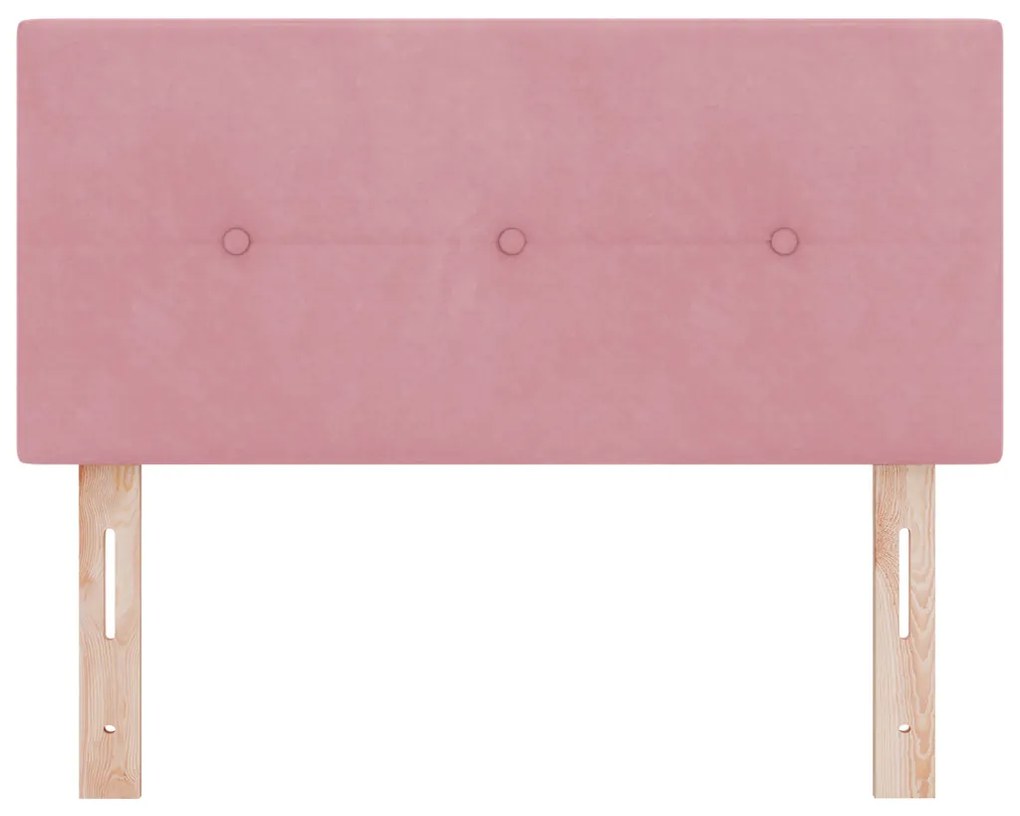 LED Fejtámla Gombos Pink 80 cm Bársony