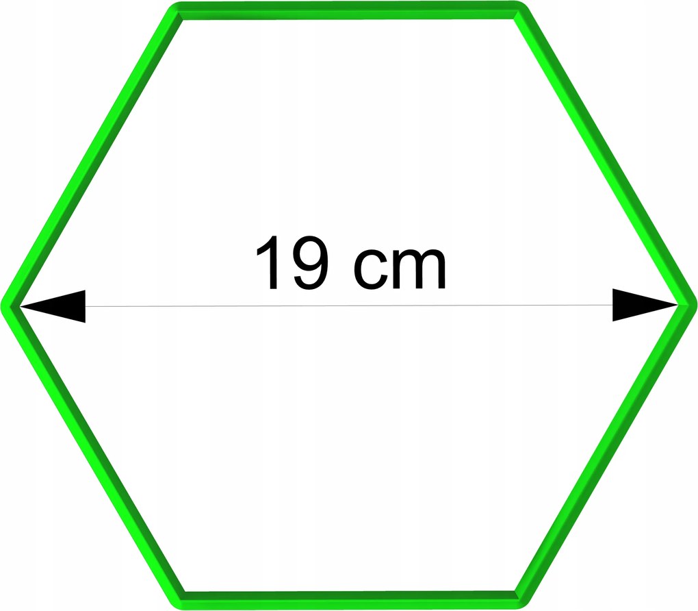 Mézeskalács lyukasztó geometrikus figurák Hexagon Hatszög 19cm
