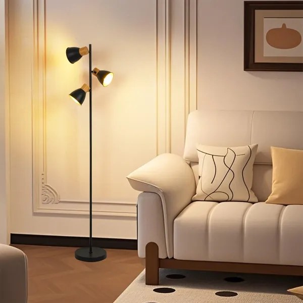 Brilagi - Állólámpa ODENSE 3xE14/10W/230V fa/fekete