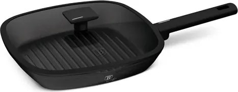 BerlingerHaus Grill serpenyő fedővel (28 cm) Matte Black Collection  BH/8184