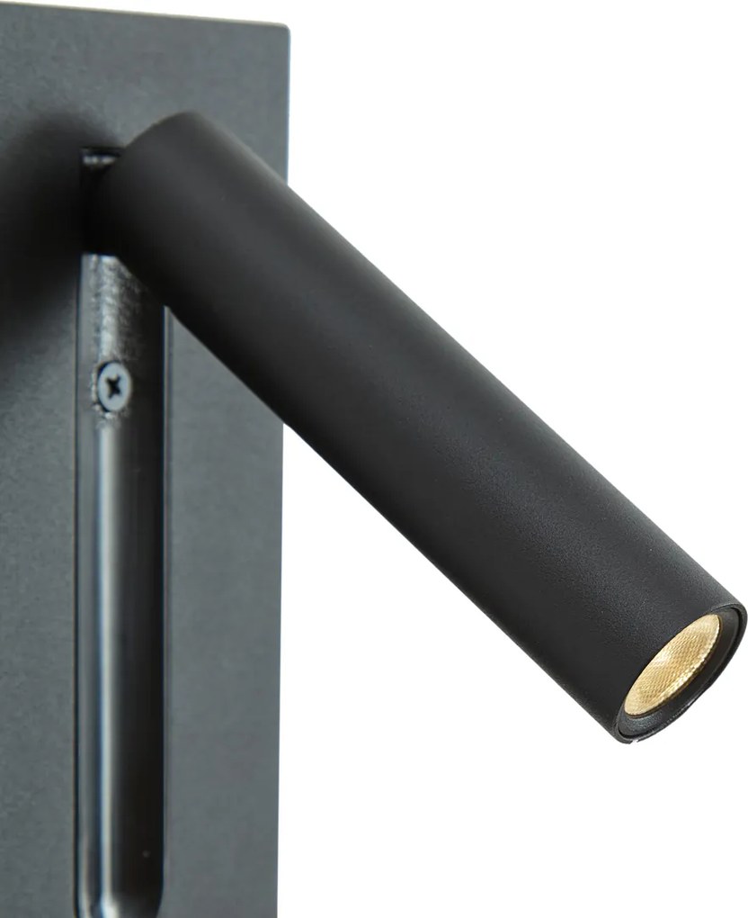 2 darabos modern fekete fali lámpa LED-del - Plaza