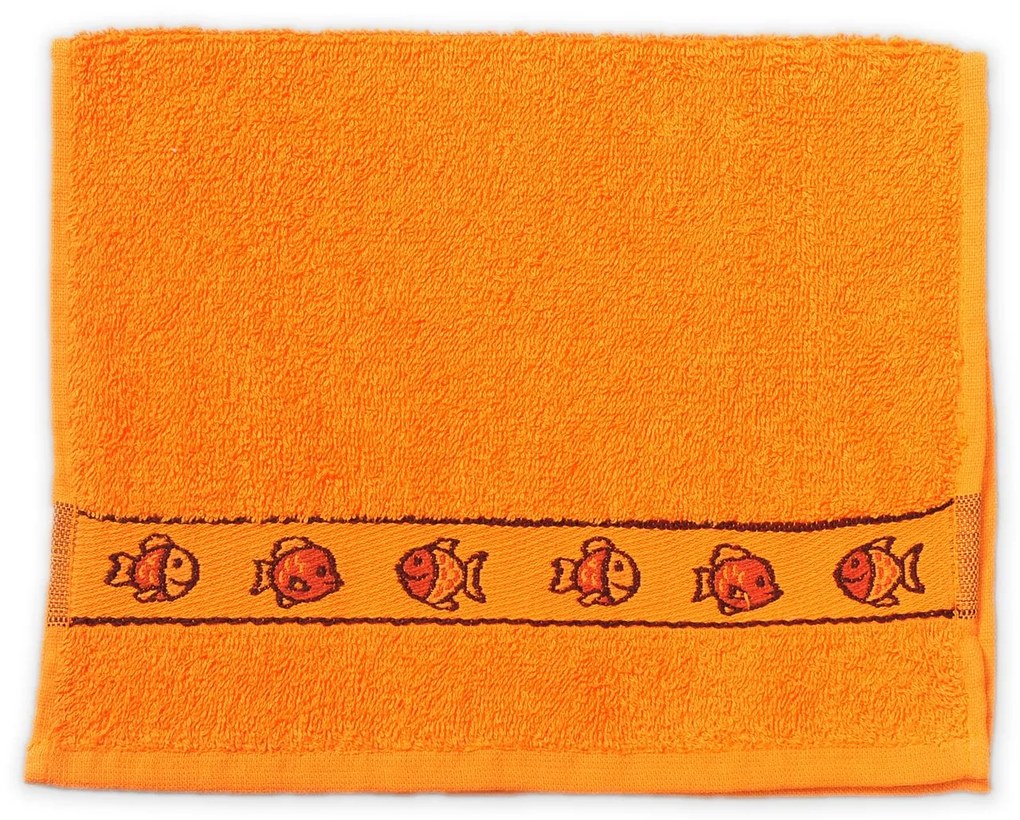 KIDS narancssárga gyerek törölköző 30x50 cm