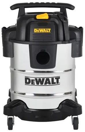 DeWALT DXV25S száraz-nedves porszívó, rozsdamentes váz, 25 liter, 15 Kpa, 37,8 l/s, 8 tartozék, 1050 W