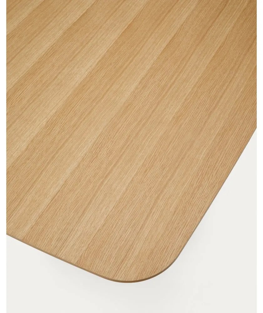 Natúr színű étkezőasztal tölgyfa dekorral 100x240 cm Litto – Kave Home
