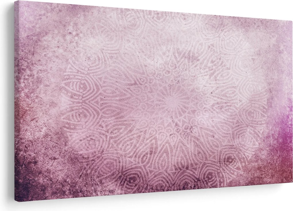 Kép - Mandala rózsaszín falon (90x60 cm)