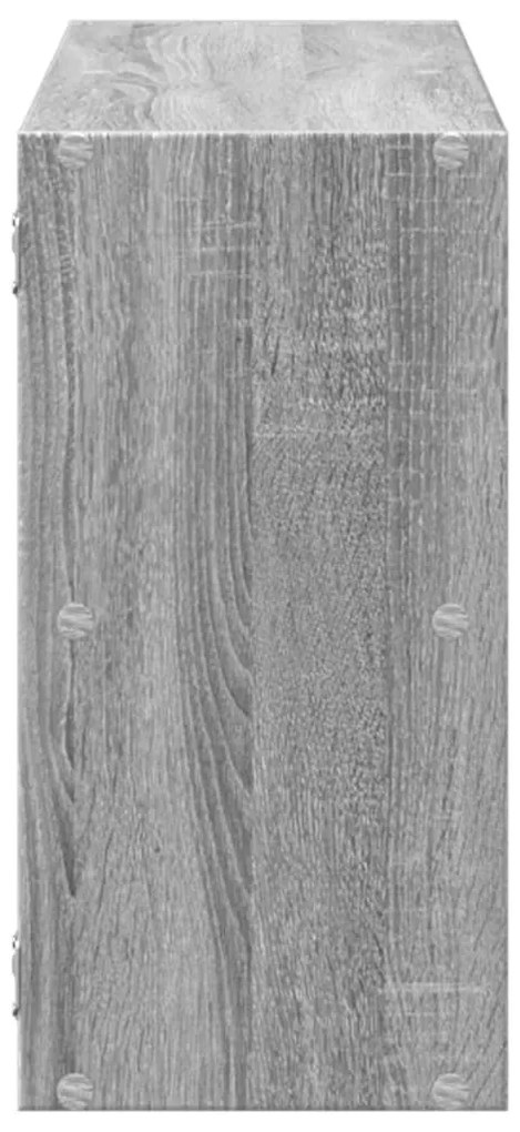 szürke sonoma színű szerelt fa fali polc 100 x 25 x 50 cm
