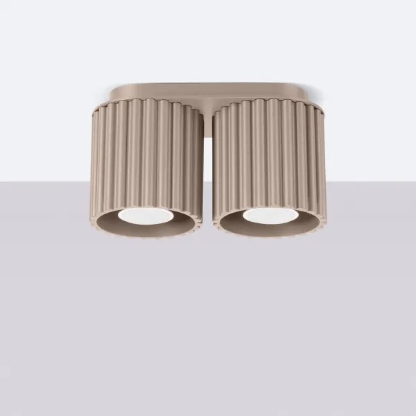 Sollux SL.1815 - AURA spotlámpa 2xGU10/10W/230V taupe