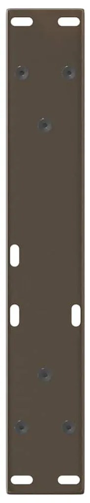 2 db V-alakú natúr acél dohányzóasztal láb 40 x (30-31,3) cm