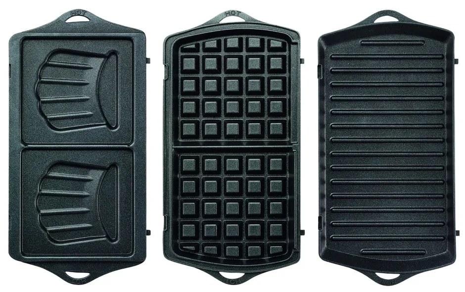 Fekete-ezüstszínű szendvicssütő Break Time - Tefal