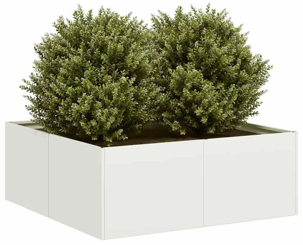 növénytartó fehér 80x80x30 cm acél