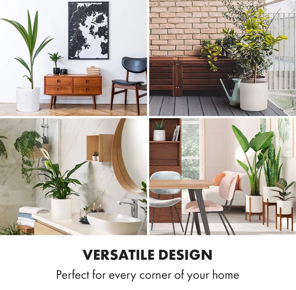Fox & Fern Venlo, virágcserép, Polystone, beltér és kültér, 3 méret
