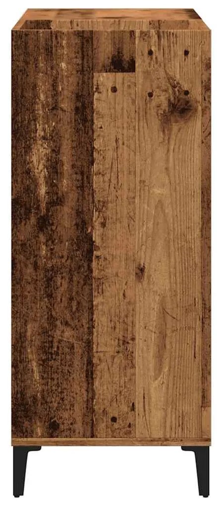 antik fa színű szerelt fa hanglemezszekrény 84,5 x 38 x 89 cm
