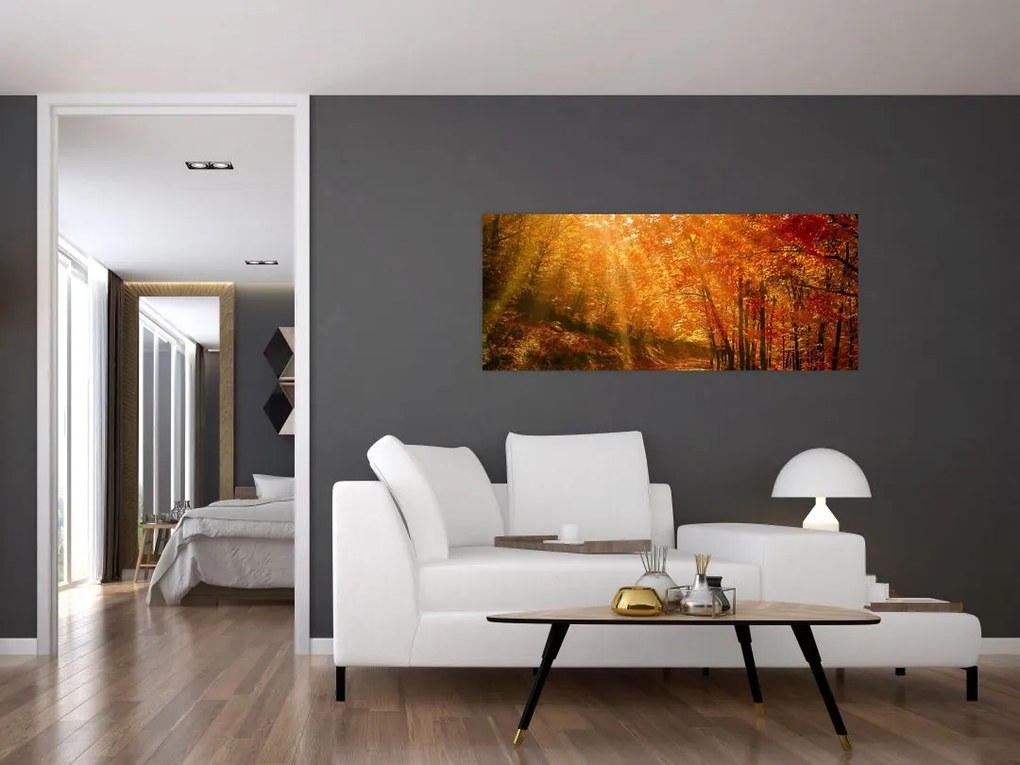 Őszi erdő képe (120x50 cm)