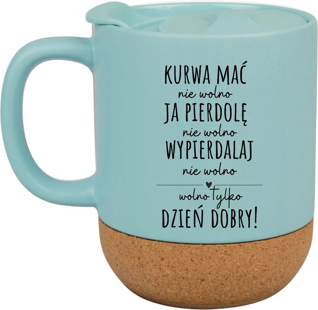 Kék Bögre Fedéllel Ajándék Csak Jó Reggelt