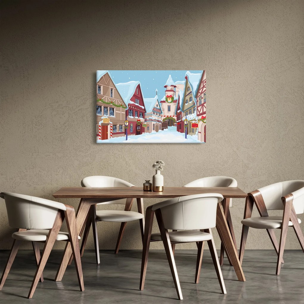 Kép - téli sikátor (90x60 cm)