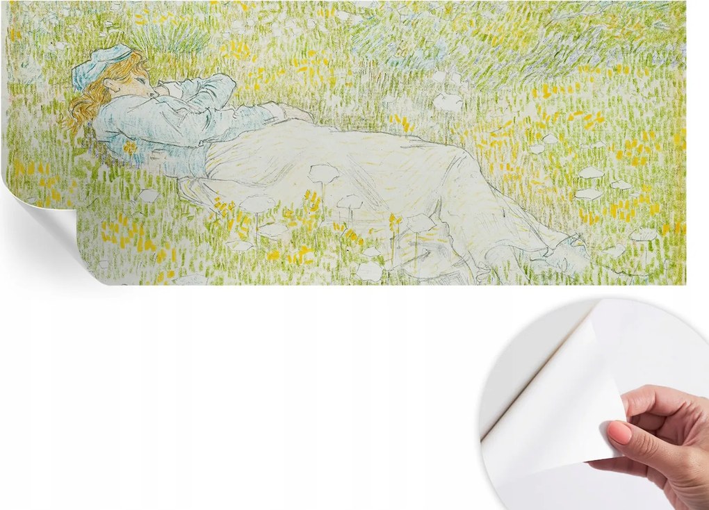 Öntapadós tapéta Fali furnér 3D hatás Tavaszi pihenés 250x104 cm