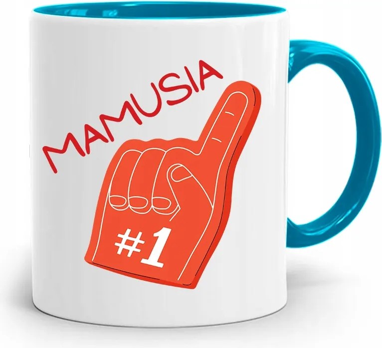 Kék Bögre Anyukáknak Anya Első Számú Nyomtatott Fényképpel