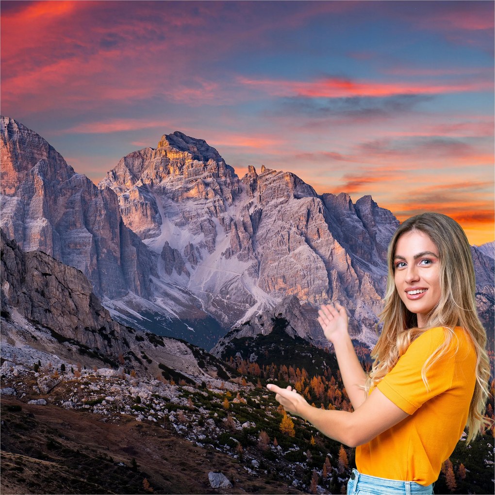 3D fotótapéta Nappali Hálószoba Hegyek Erdő Természet Tájkép 588x260 F GLNK14