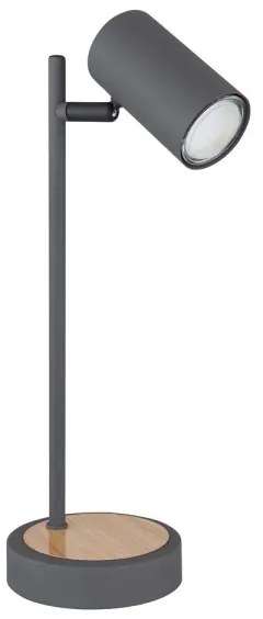Globo 57910TG - ROBBY asztali lámpa 1xGU10/5W/230V szürke/barna