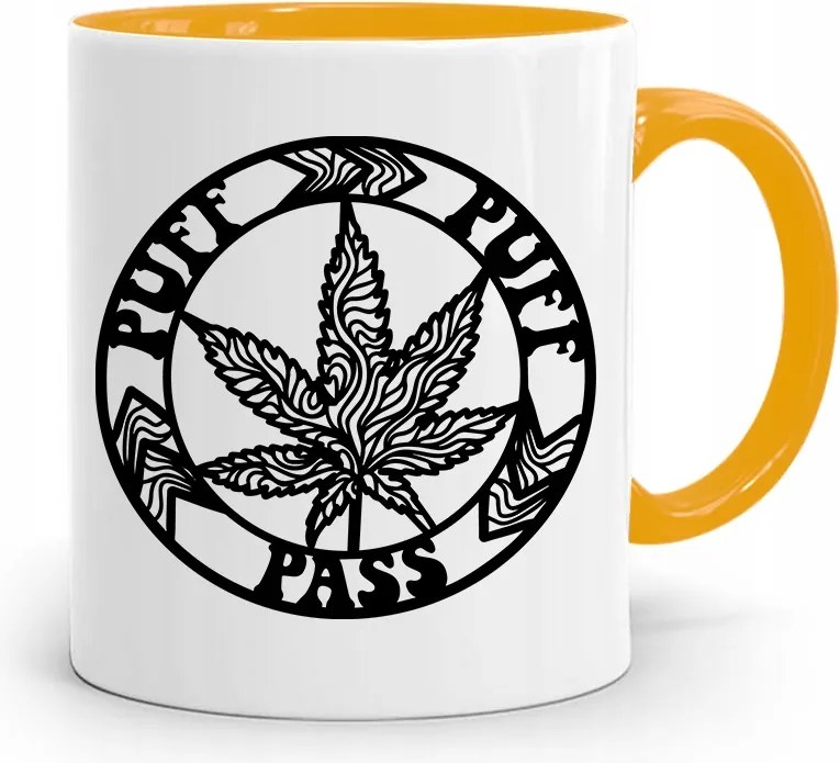 Dohányosoknak 420 Cbd Bögre Sárga Ajándék fényképes nyomtatással