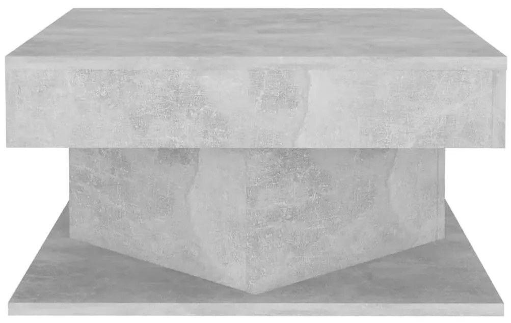 Betonszürke szerelt fa dohányzóasztal 57 x 57 x 30 cm