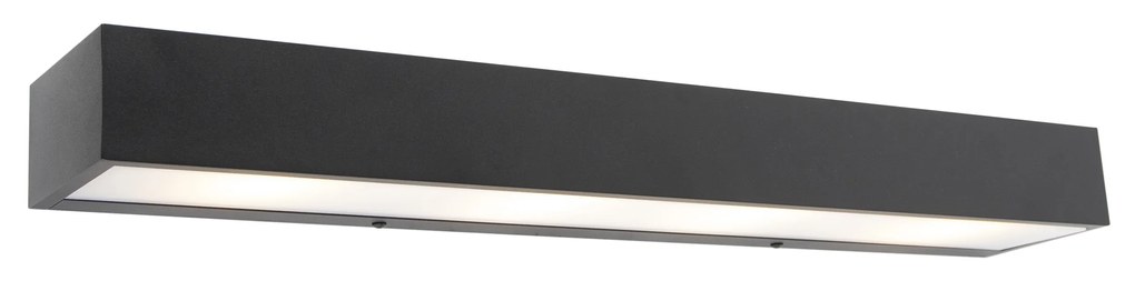 Design hosszú falilámpa fekete 60 cm - Houx