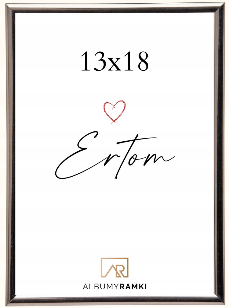 Képkeret 13x18 szürke antracit, üveg, univerzális