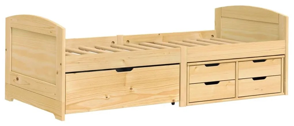 IRUN tömör fenyőfa kanapéágy 5 fiókkal 90 x 200 cm
