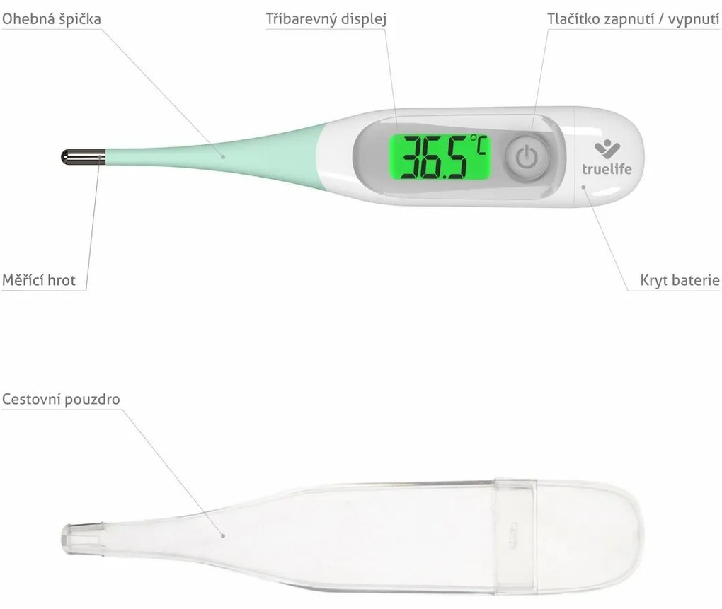 TrueLife Care T3 hőmérő 5 másodperces méréssel