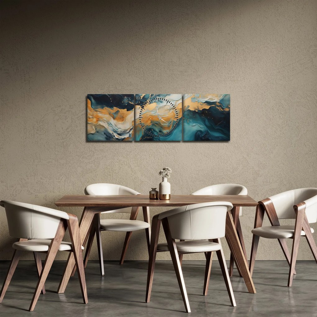 Kép - Absztrakció (órával) (90x30 cm)