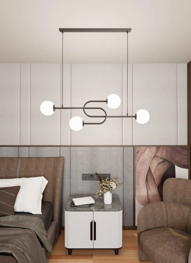 Emibig modern függeszték atria fehér fekete emi1383/4