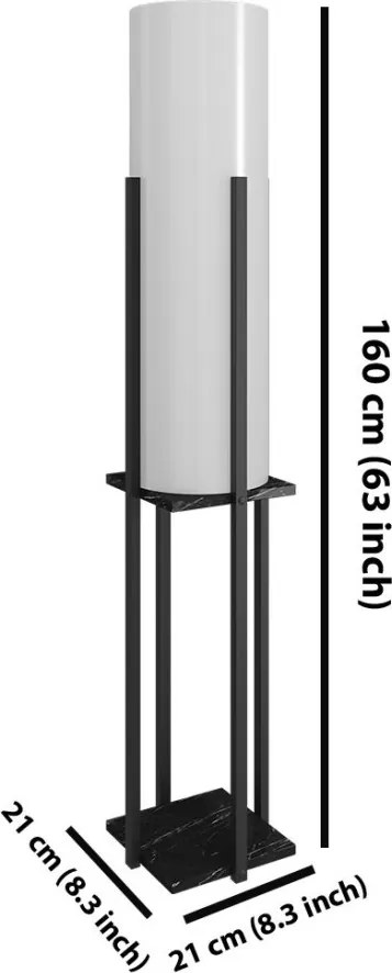 Dor állólámpa, fekete, 160 cm