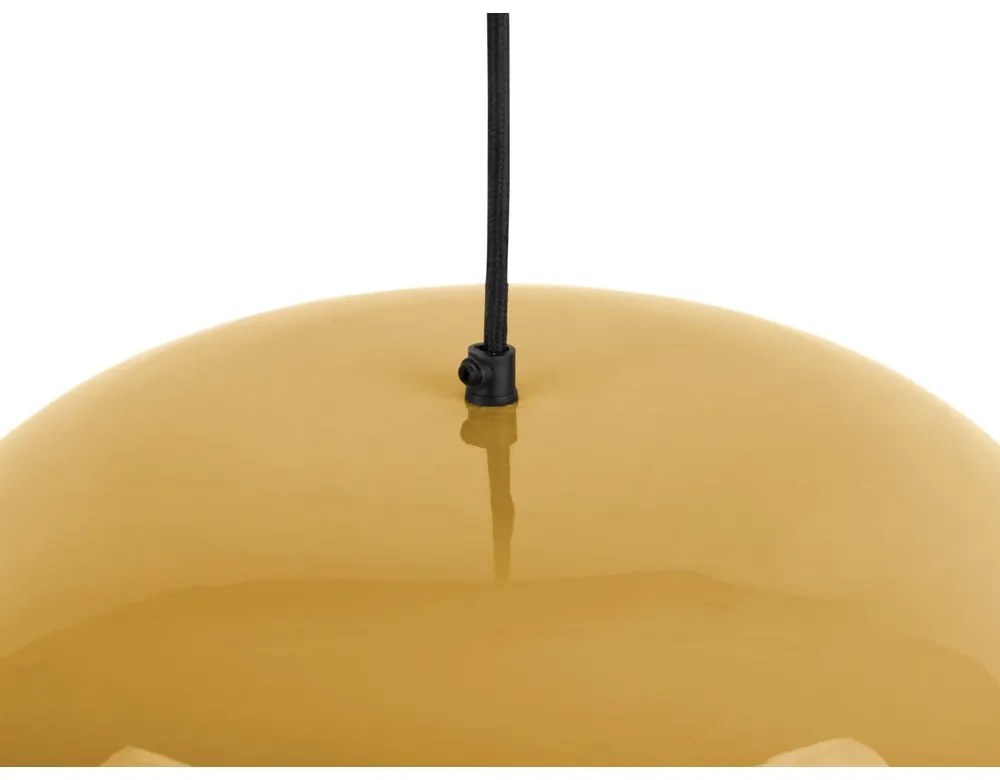 Mustársárga függőlámpa fém búrával ø 50 cm Waved – Leitmotiv