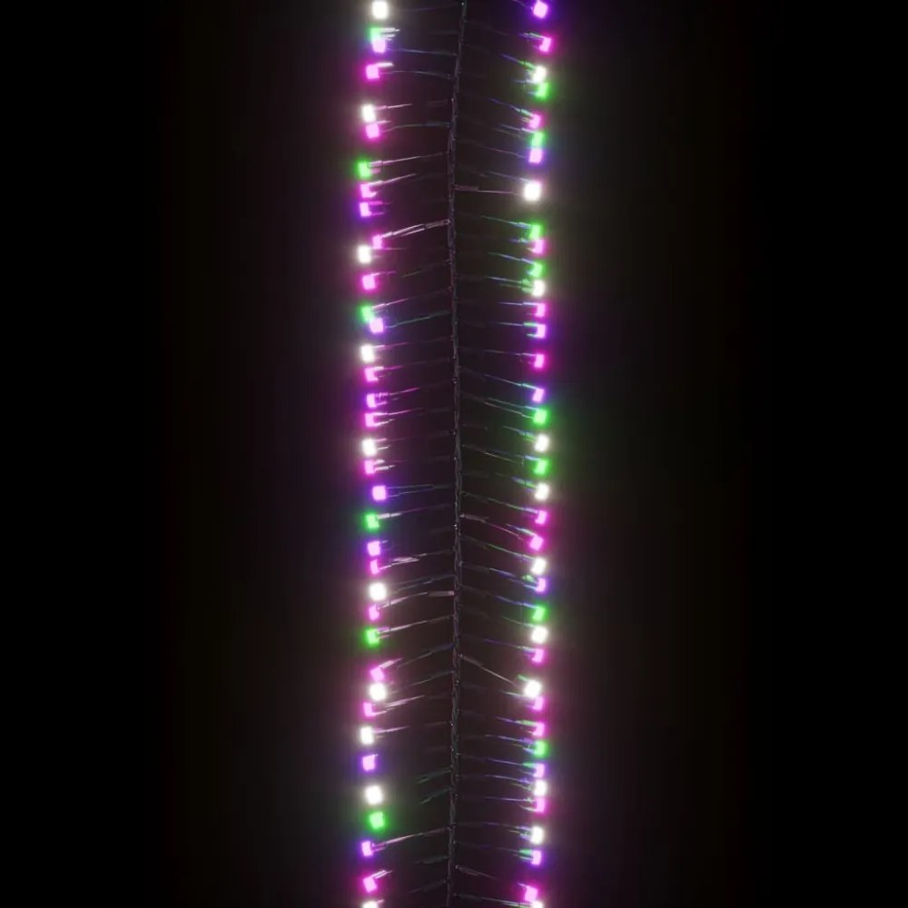 színes pasztell fényű fürtös PVC LED-szalag 2000 LED-del 17 m