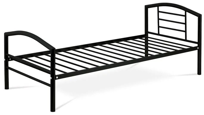 Egyszemélyes ágy 94x207 cm, fém, fekete, BED-1900 BK