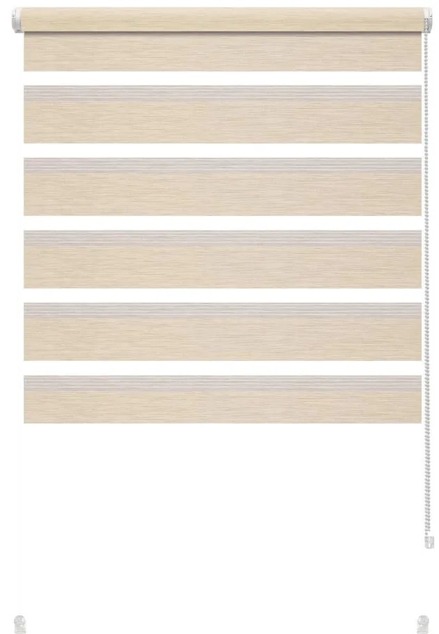 Krémszínű nappali-éjszakai roló 72,5x150 cm Zebra Silvalin – Gardinia