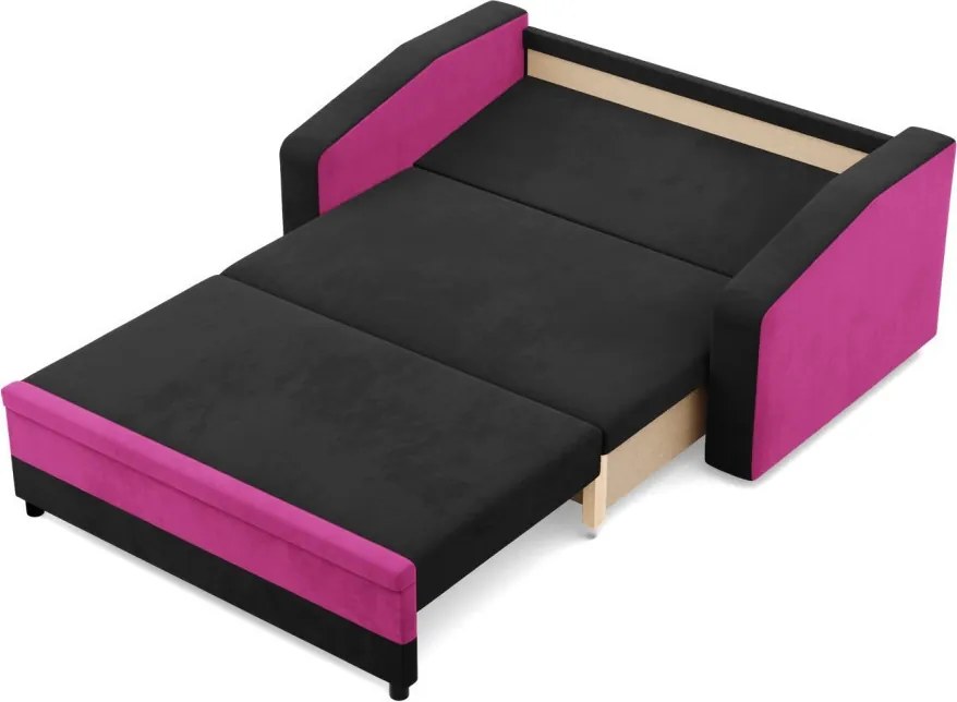 Hewlet kanapé, szövet anyag, fekete - rózsaszín