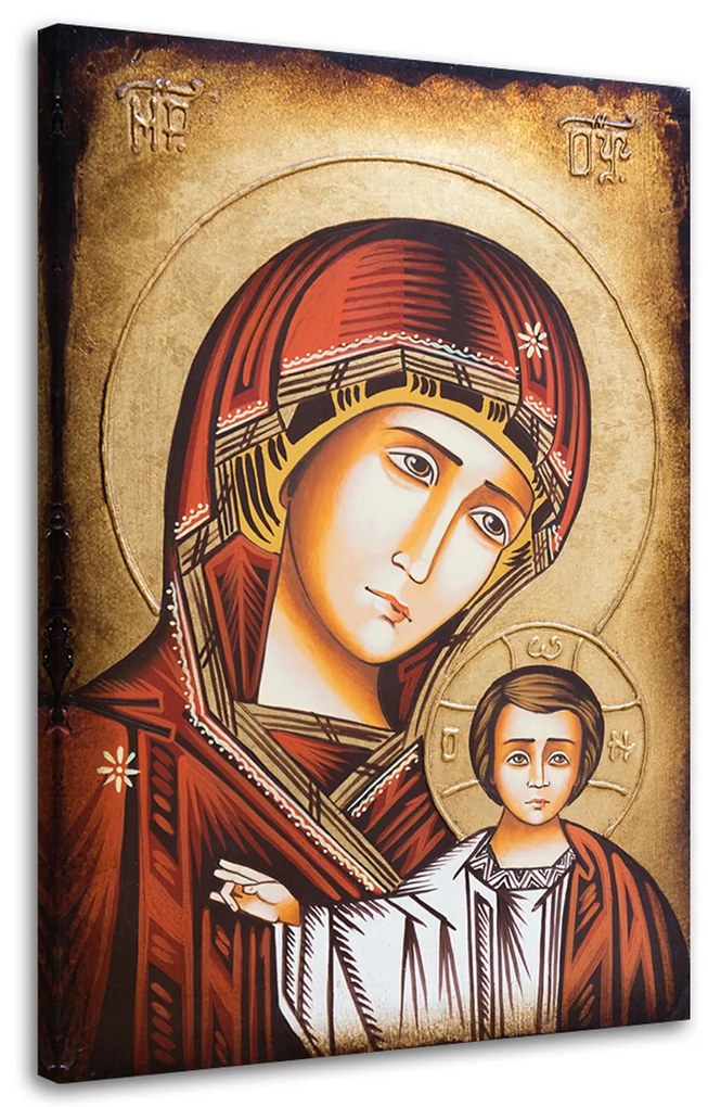 Gario Vászonkép Szuz Mária és gyermeke, bizánci ikon bratislava, segovia Méret: 60 x 90 cm