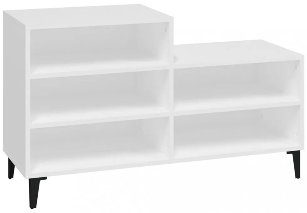 vidaXL fehér szerelt fa cipősszekrény 102x36x60 cm