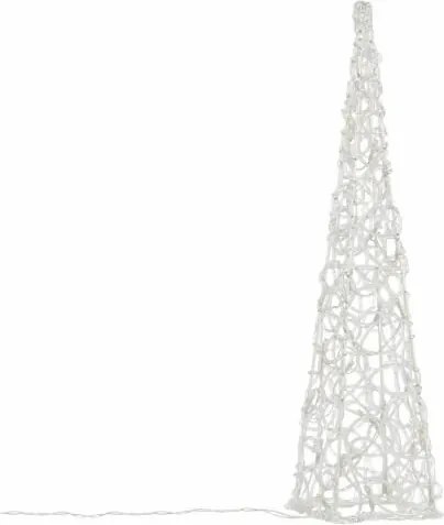 NEXOS Akril piramis 60 cm 30 hideg fehér + elem