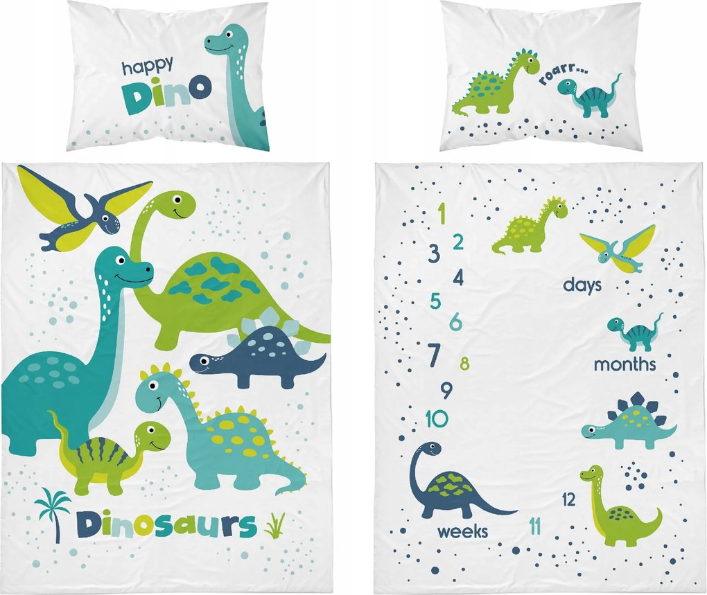 Ágyneműhuzat bambusz kiságyhoz Dinuś 100x135 Detexpol