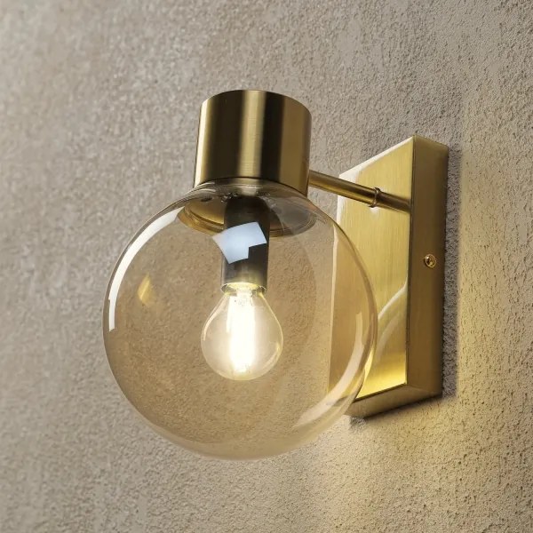 Fali lámpa SFERIO 1xE14/5W/230V sárgaréz/füstös bézs