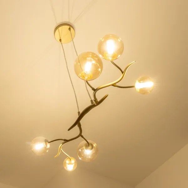 Brilagi - LED Csillár zsinóron MISTEL 6xG9/3W/230V arany