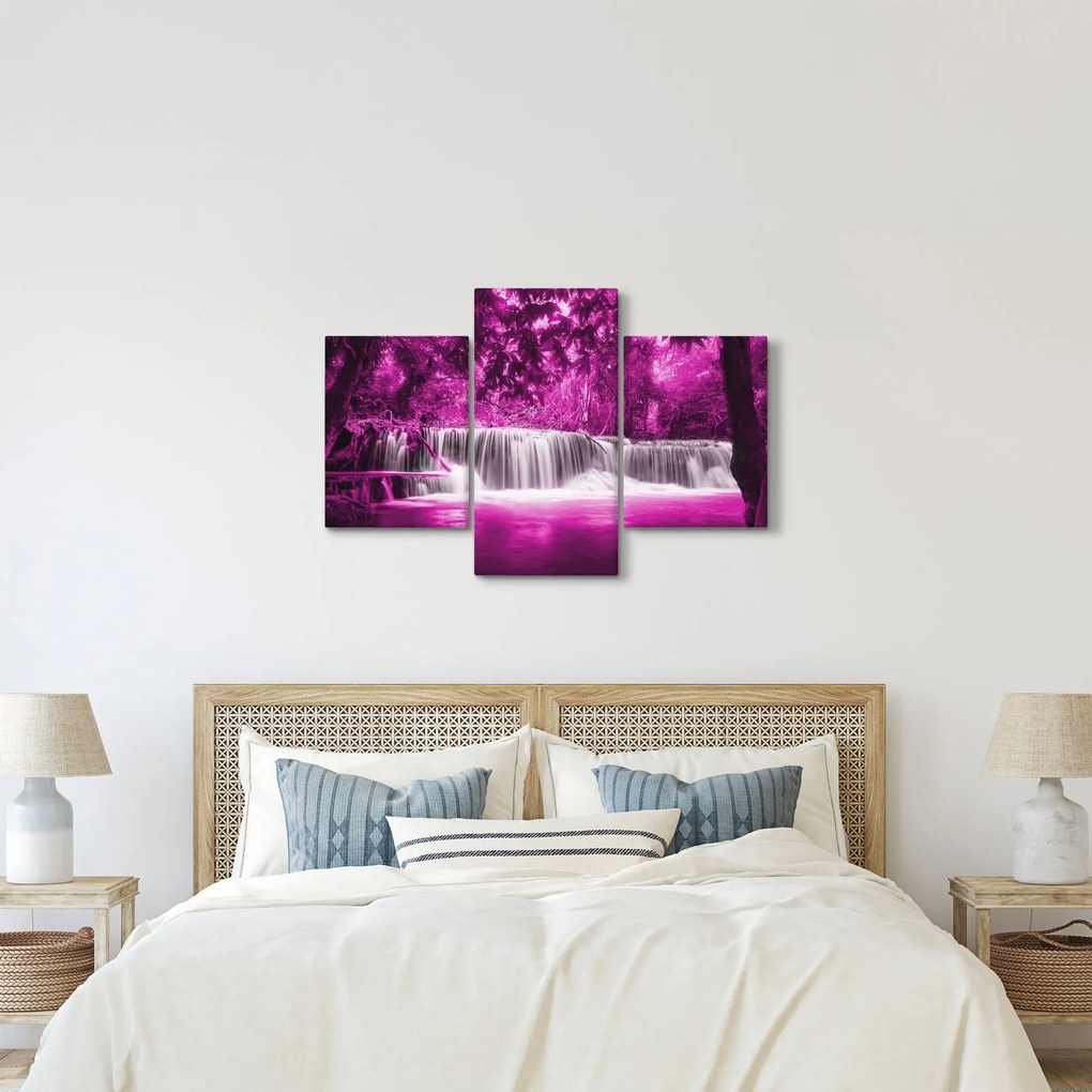 Kép - Vízesés, lila (90x60 cm)