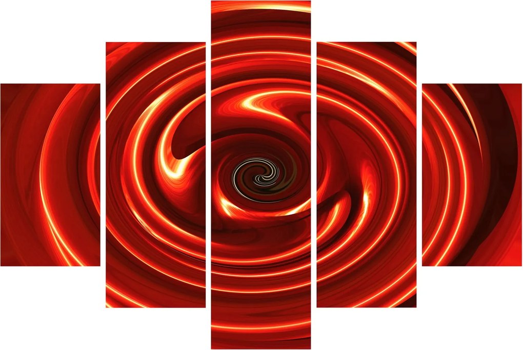 Absztrakt kép - piros spirál (150x105 cm)